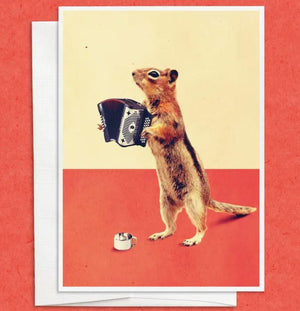 Musical Squirrel Greeting Card