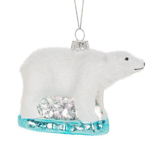 Polar Bear Glass Ornament