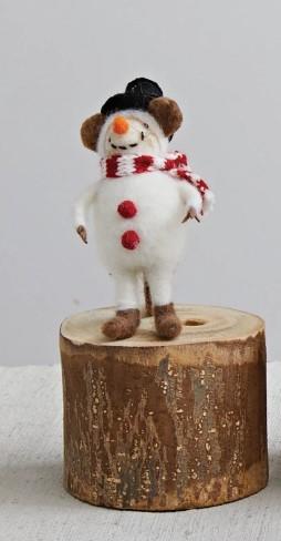 Mouse in Snowman Costume Ornament