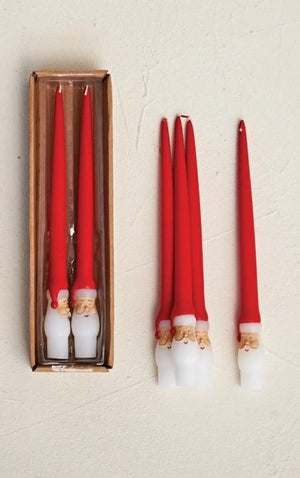 Santa Clause Unscented Tapered Candles