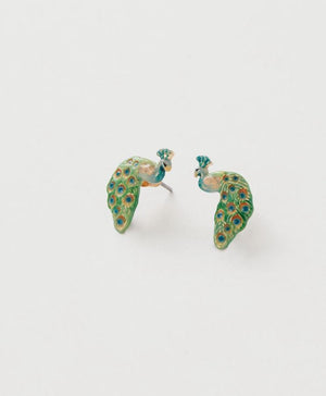 Enamel Peacock Earrings