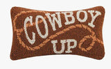 Cowboy Up Hooked Pillow