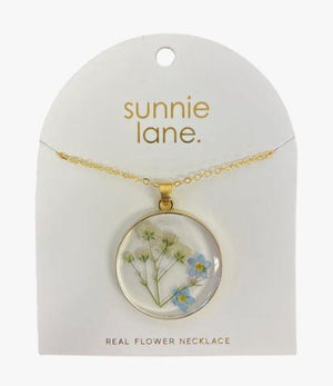 Forget Me Not Pressed Flower Necklace