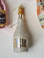 Golden Glitter Champagne Bottle Ornament