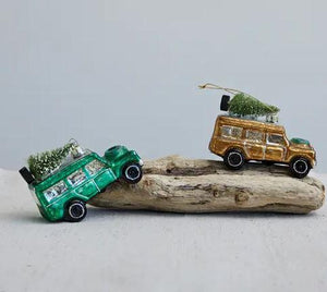 Glass Land Rover Style  Ornament