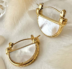 Mykonos Fan Hoop Earrings