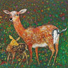 Deer & Doe Blank Card