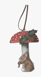 Mushroom with Mouse Ornament