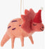 Pink Dinosaur in Santa Hat Ornament