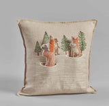 Winter Foxes Pocket Pillow