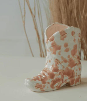 Cactus Flower Cowgirl Boot Candle