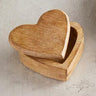 Wooden Heart Shaped Box