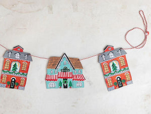 Holiday Houses Paper Garland