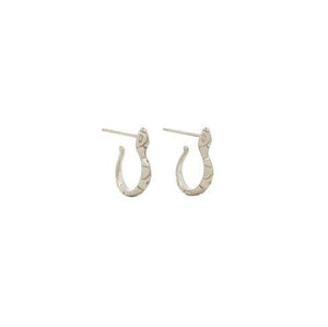 Silver Serpent Hoop Earrings