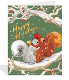 Happy Holidays Squirrels Card