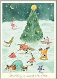 Skating around the Tree Holiday Card