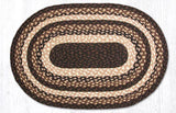 Mocha & Frappucino Braided Oval Rug 20" x 30"