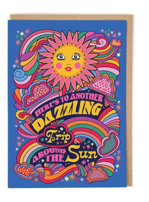 Dazzling Trip Around the Sun Birthday Card