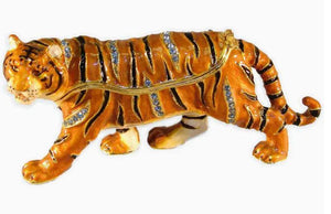 Jeweled Tiger Trinket Box