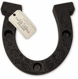 Black Horseshoe Candle Holder