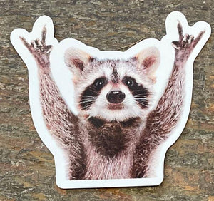 Rock on Raccoon Sticker