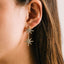 Gold Duet Star Drop Earrings