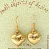 Gold Heart Dangle Earrings