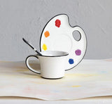 Artist Palette Mug & Saucer Set