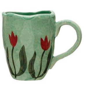 Green Floral Espresso Mug