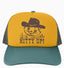 Kitty Up Cowboy Cat Hat Gold/Green