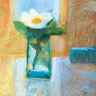 Daisy in Glass Vase Art Greetings Card