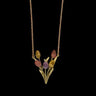 Multicoloured Tulip Pendant Necklace