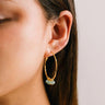 Beaded Hoop Earrings Amazonite