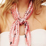 Pink Paisley  Square Scarf