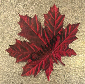 Calgary Red Maple Leaf Magnet