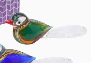Decor Glass Colorful Birds