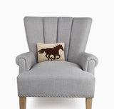 Race Horse Wool Hook Pillow