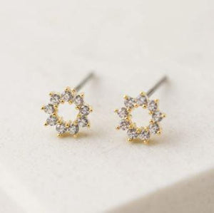 Halo Mini Gold Stud Earrings