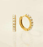 Demi- Fine Pearl Gold Hoop Earrings