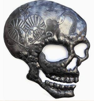 Day of Dead Skull Metal Wall Decor