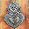 Flaming Sacred Heart Metal Wall Decor