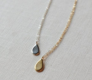 Silver Droplet Necklace