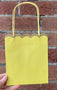 Small Yellow Gift Bag with Glitter