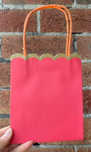 Small Red Gift bag With glitter