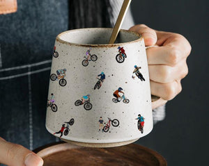 Mountain Biker Stoneware Mug