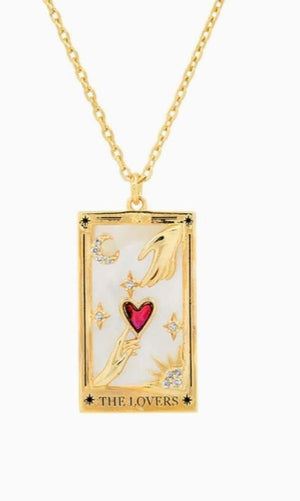 Lovers Tarot Card Necklace