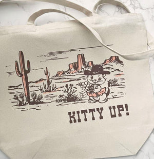 Kitty Up Cowgirl Tote Bag