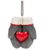 Mittens with a Red Heart Ornament