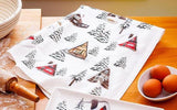 Winter Cabins Tea Towel