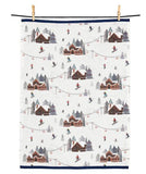 Ski Slopes Tea Towel